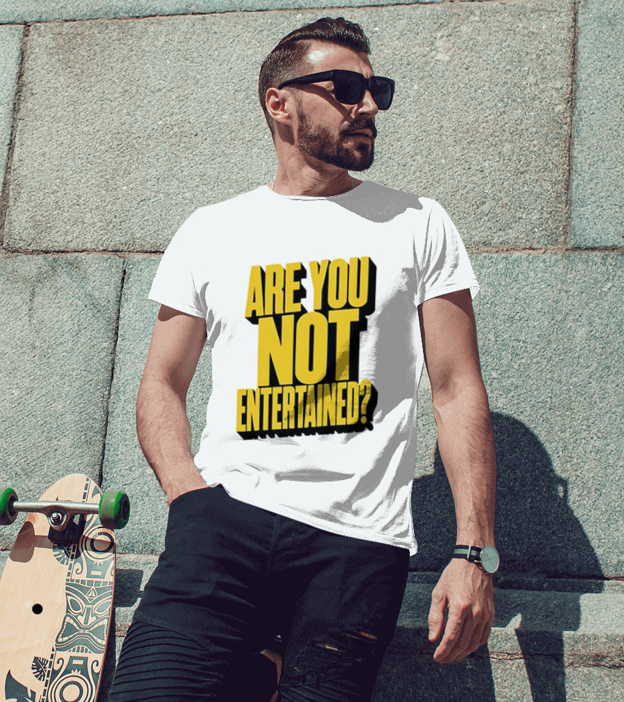 Are You Not Entertained Bold Yellow T-Shirt