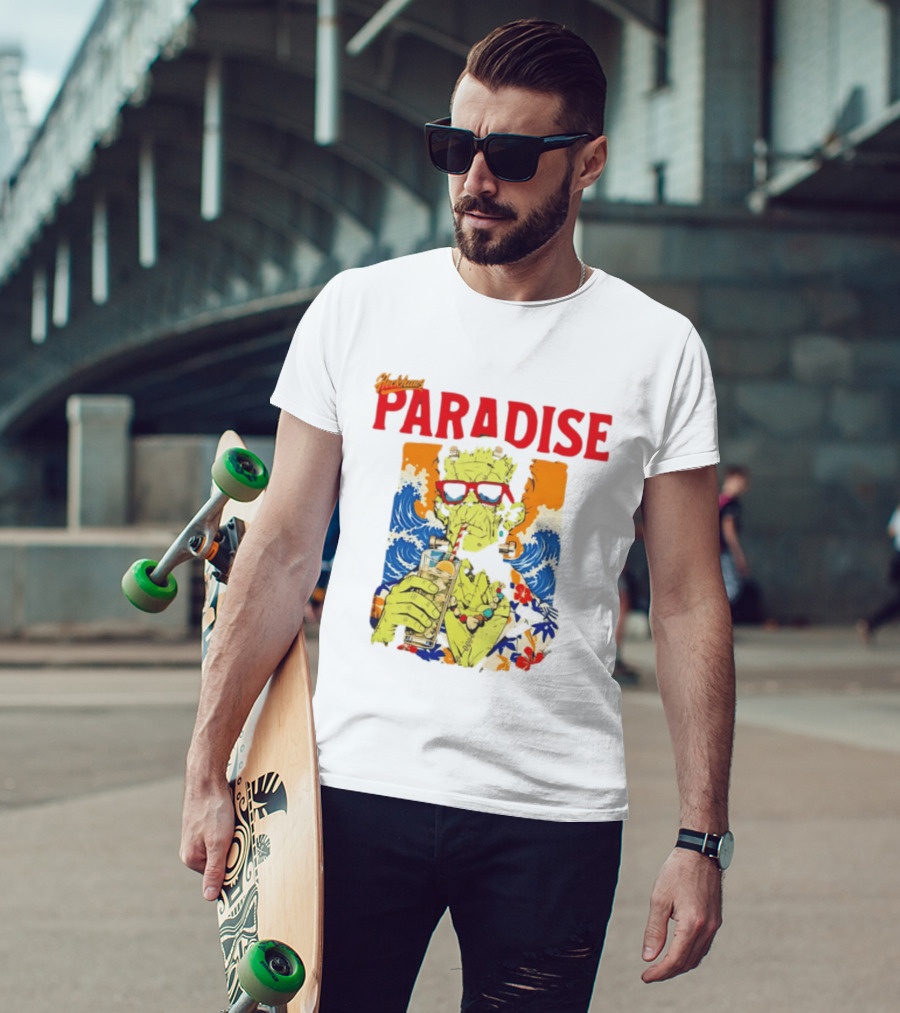 Heckhaus Paradise Frankenstein Hawaiian Waves Drinking Lemon Juice T-Shirt
