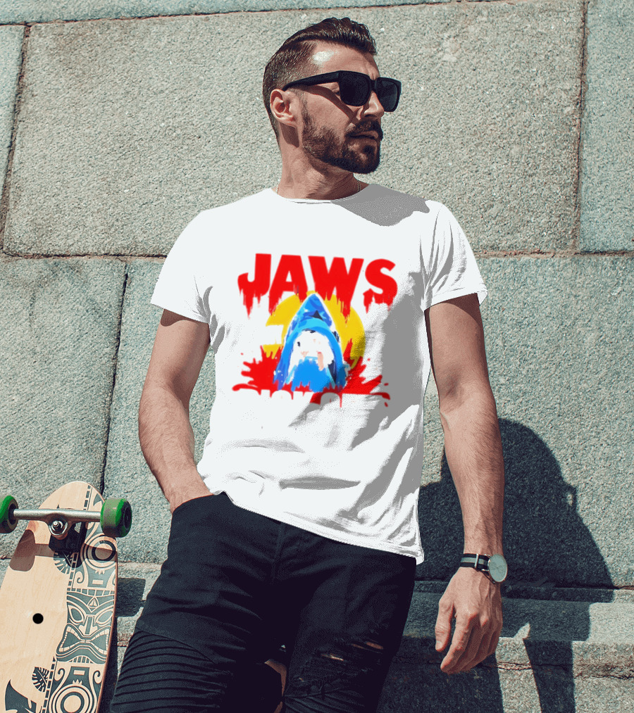 Jaws Bit My Dick Off Amity Island New England Shark Attack T-Shirt