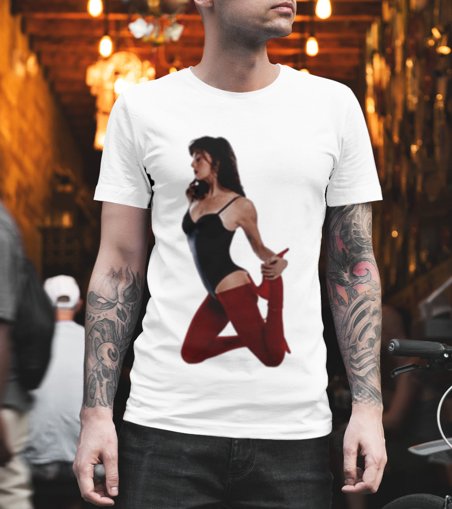 Rebecca Black Age Of The Exhibitionist Red Bodysuit And Stockings T-Shirt