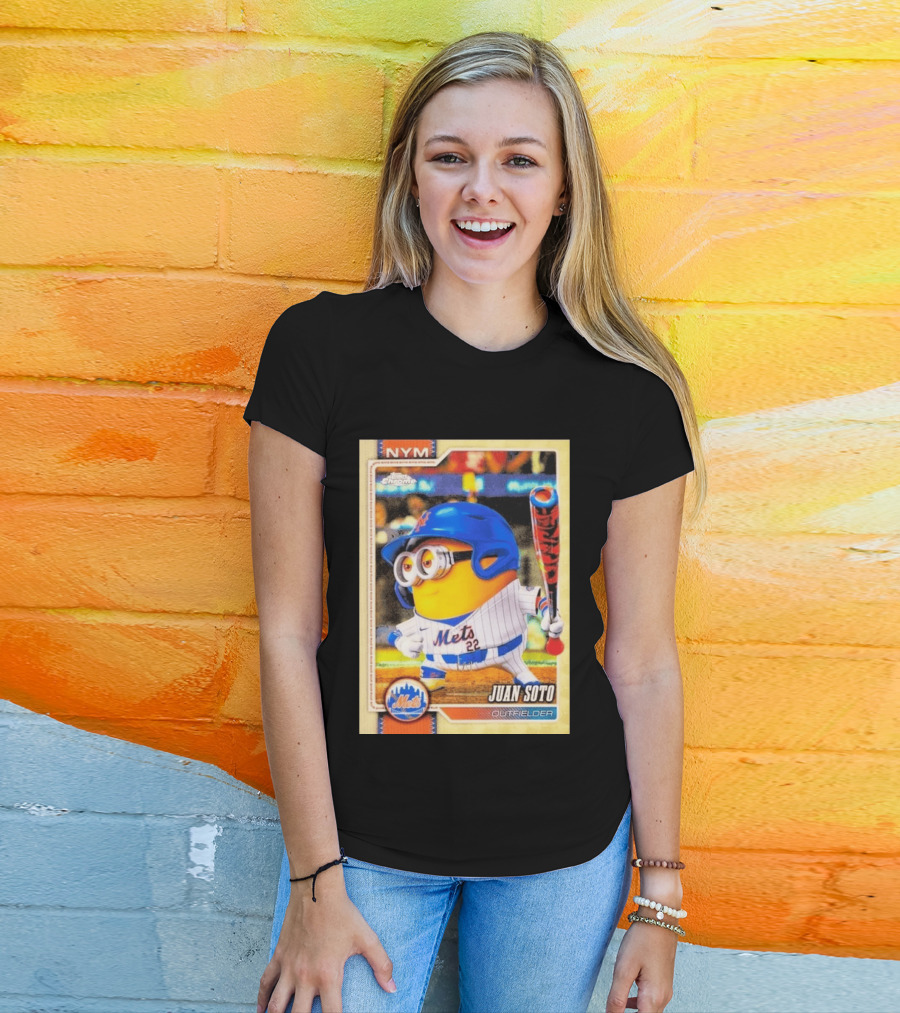 Juan Soto Minions Superfractor New York Mets MLB Topps Chrome 2026 Outfielder T-Shirt