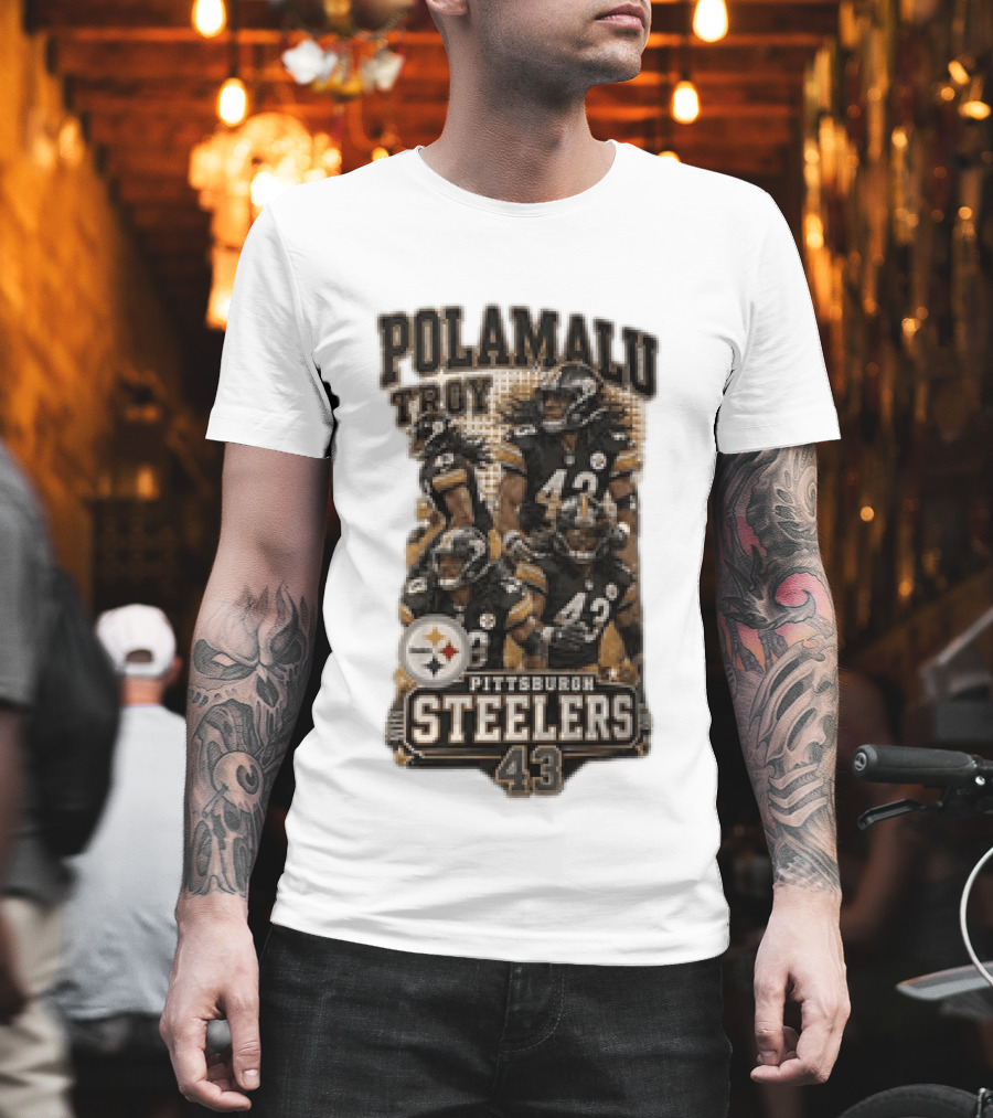 Pittsburgh Steelers Polamalu Troy 43 Football Player Steelers T-Shirt