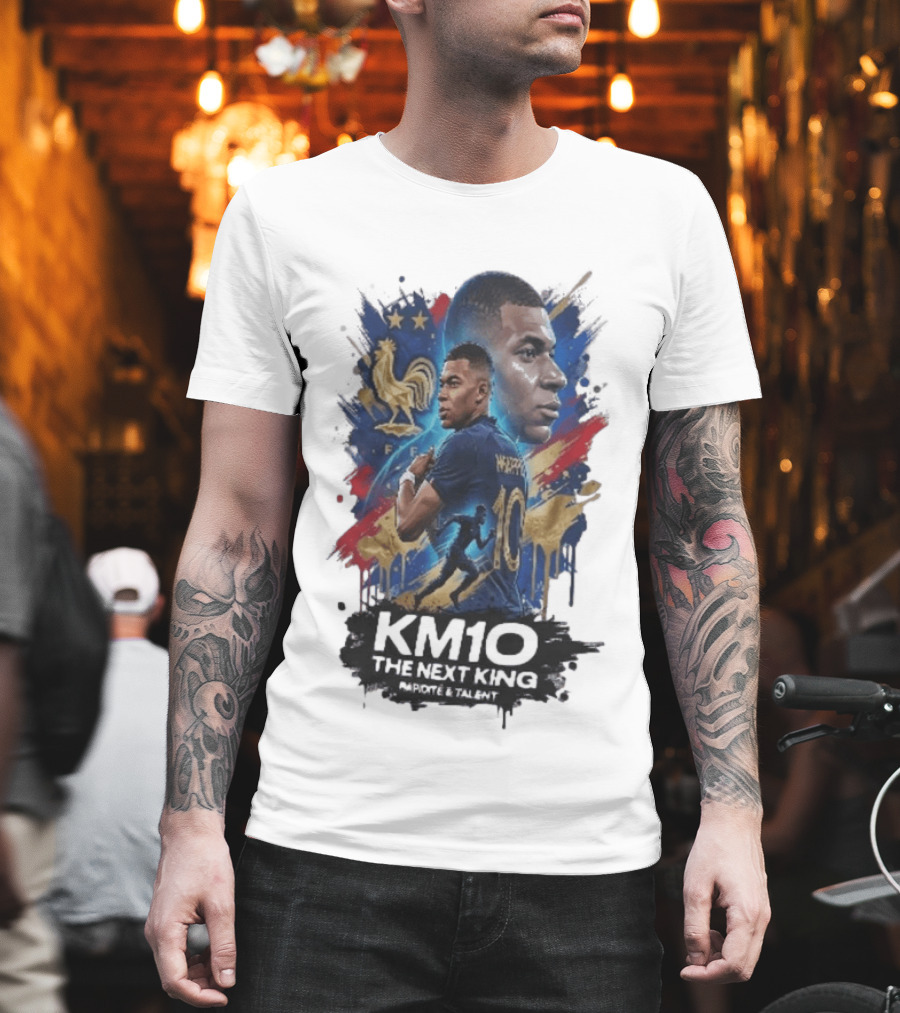 KM10 Kylian Mbappé The Next King Rapidite & Talent France Legends T-Shirt