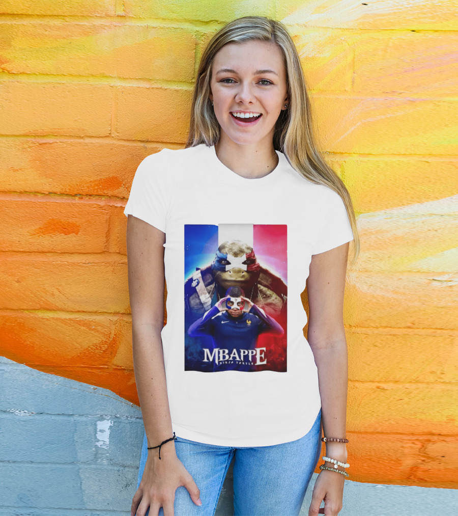 Mbappe France National Football Ninja Turtle T-Shirt