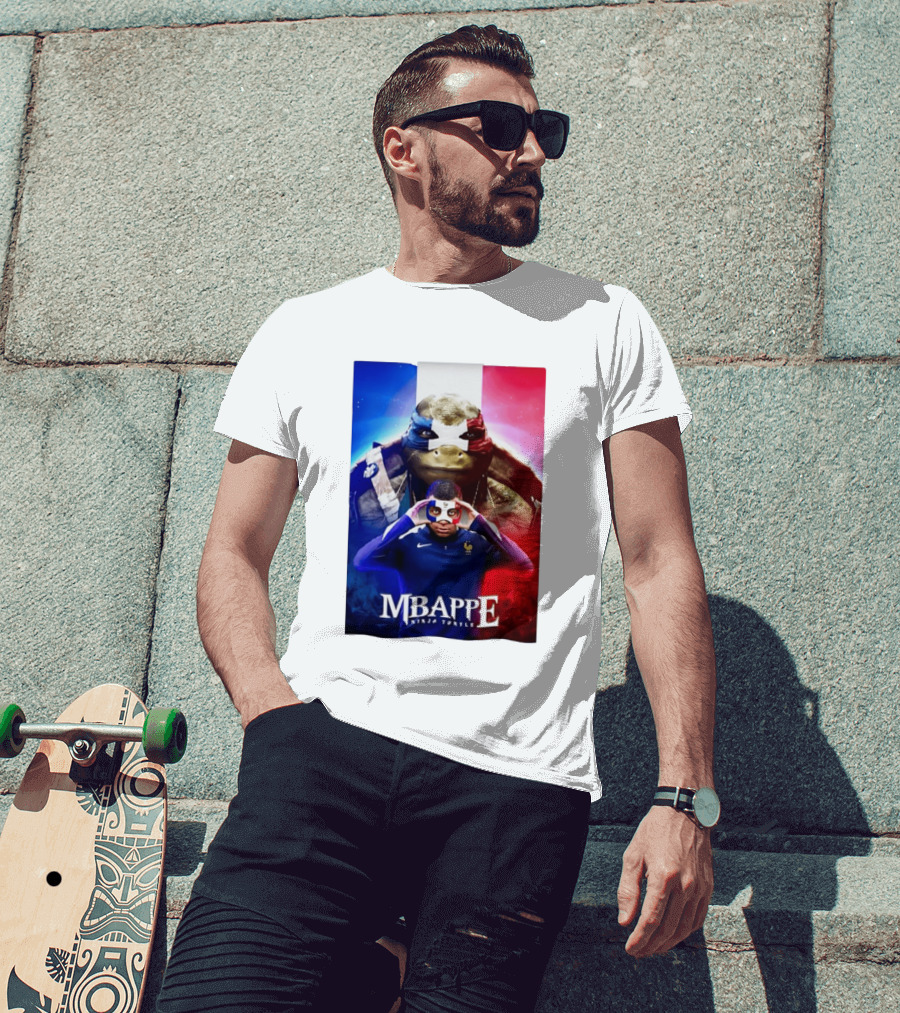 Mbappe France National Football Ninja Turtle T-Shirt