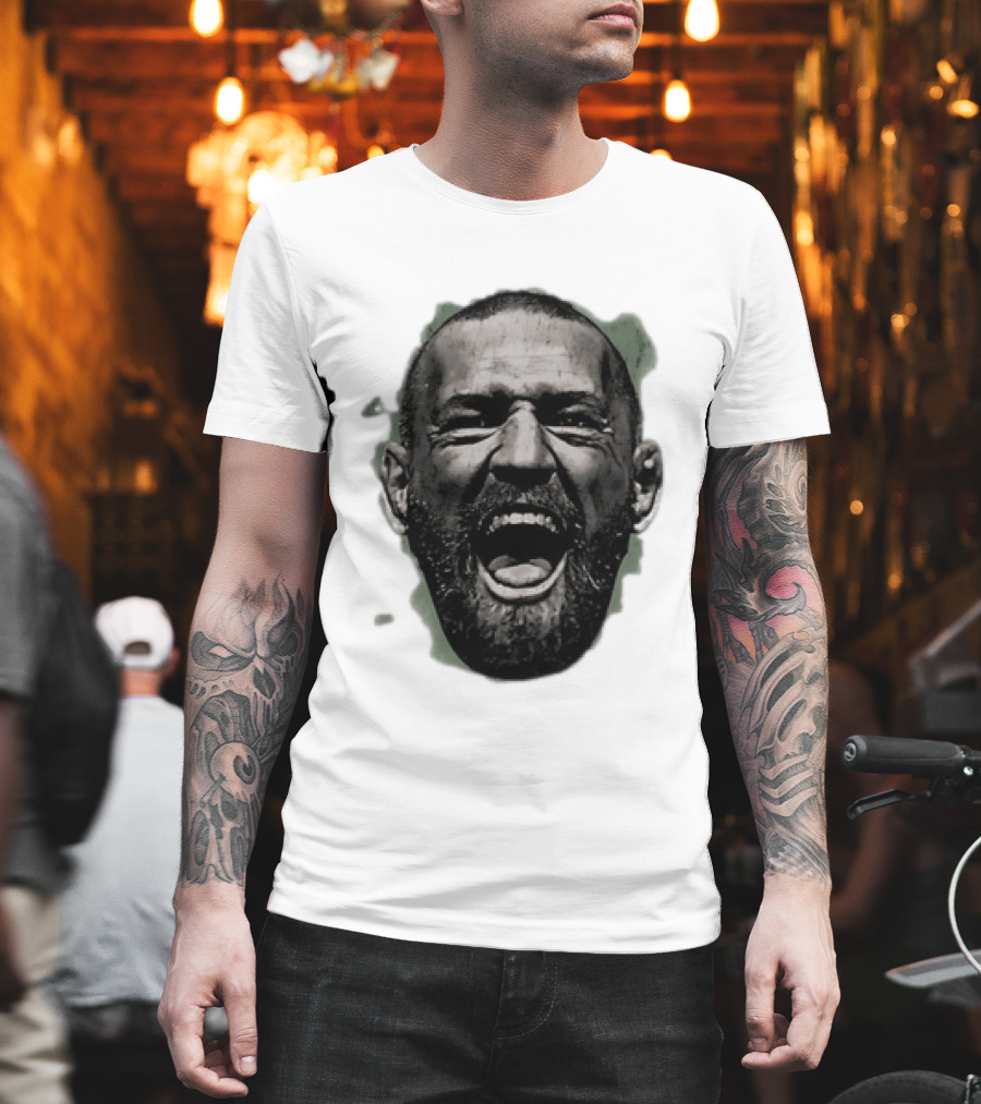 UFC Fighter Yelling Conor McGregor Fight Champion Face T-Shirt