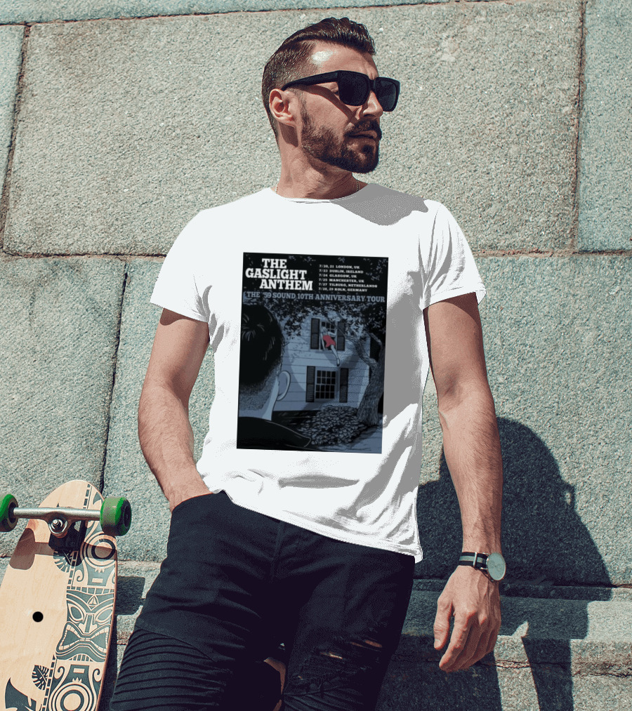 The Gaslight Anthem The '59 Sound 10th Anniversary Tour London Dublin Glasgow Manchester Tilburg Koln T-Shirt