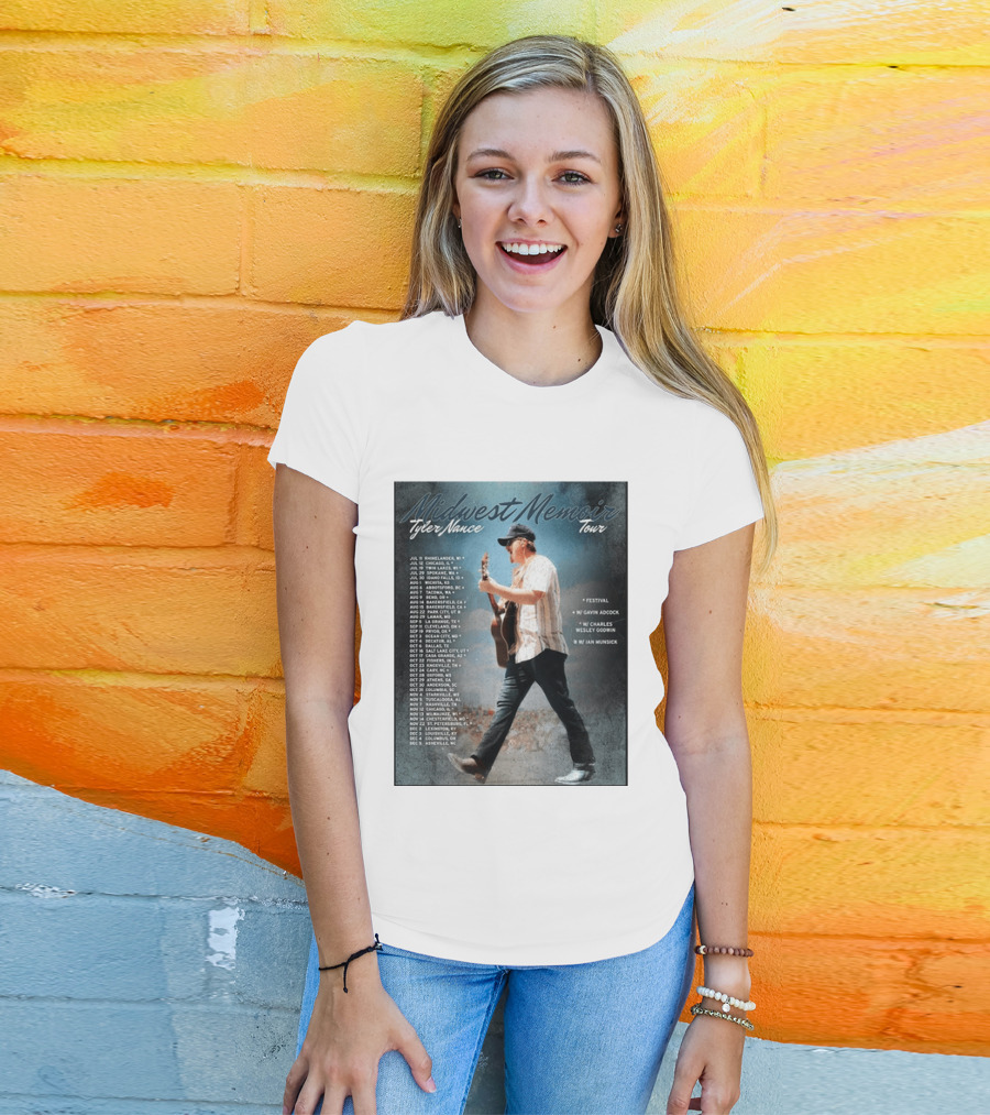 Midwest Memoir Tyler Nance Tour 2026 With Gavin Adcock Charles Wesley Godwin Ian Munsick T-Shirt