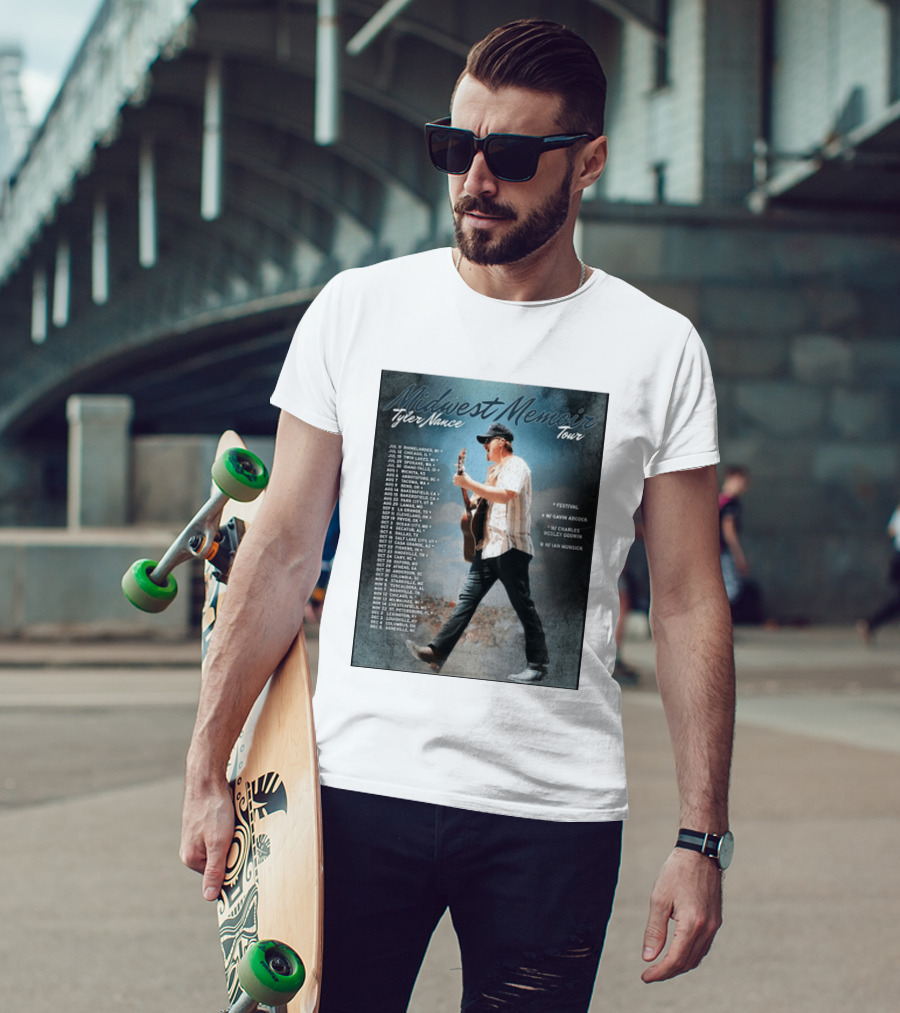 Midwest Memoir Tyler Nance Tour 2026 With Gavin Adcock Charles Wesley Godwin Ian Munsick T-Shirt