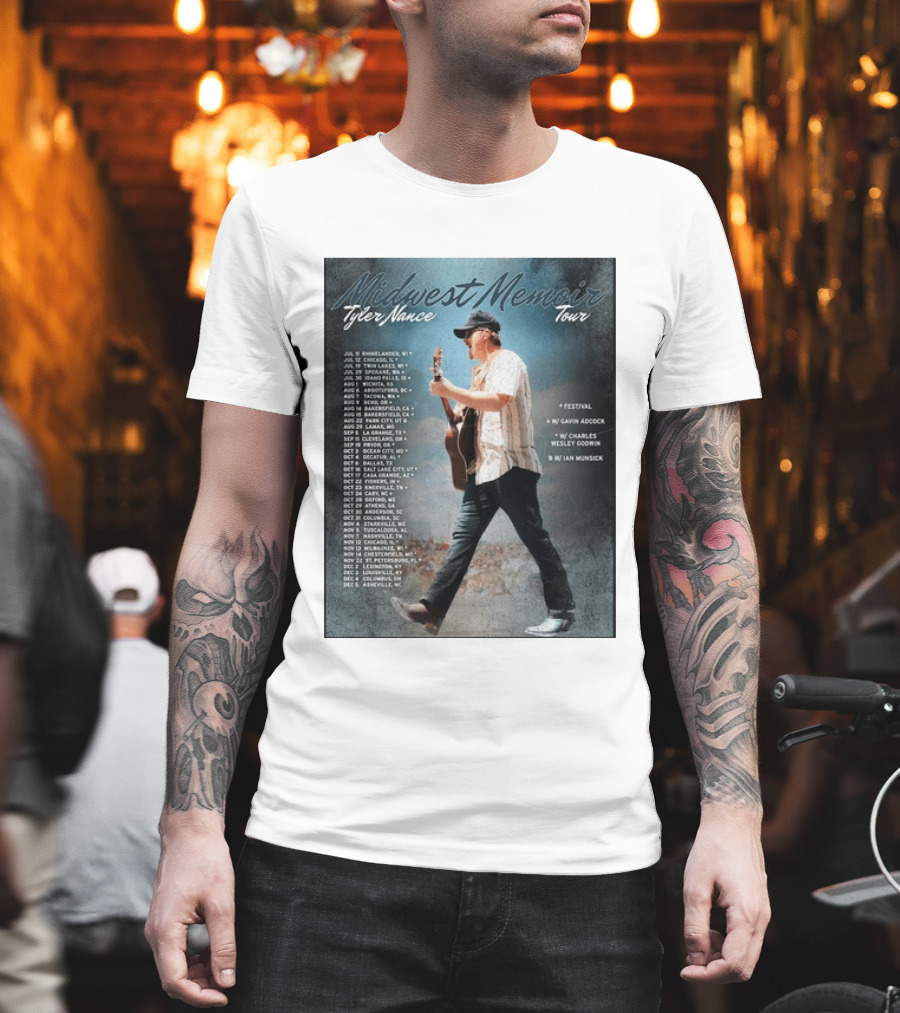 Midwest Memoir Tyler Nance Tour 2026 With Gavin Adcock Charles Wesley Godwin Ian Munsick T-Shirt
