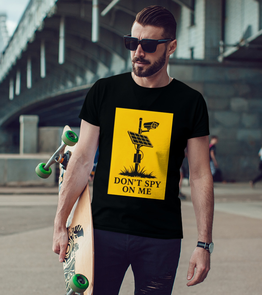 Flock Camera Surveillance Solar Panel Don't Spy On Me T-Shirt