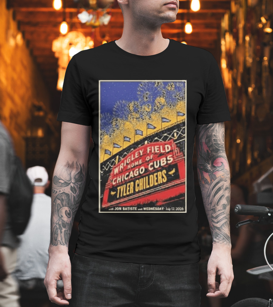 Tyler Childers Wrigley Field Home Of Chicago Cubs Event July 12 2026 T-Shirt