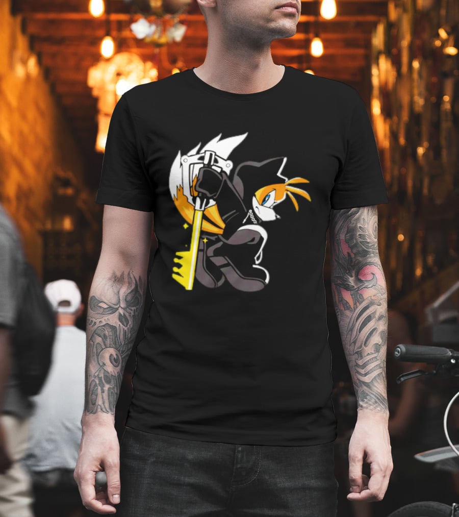 GoblinTengu Yellow Black Hooded Cat Keyblade Warrior T-Shirt