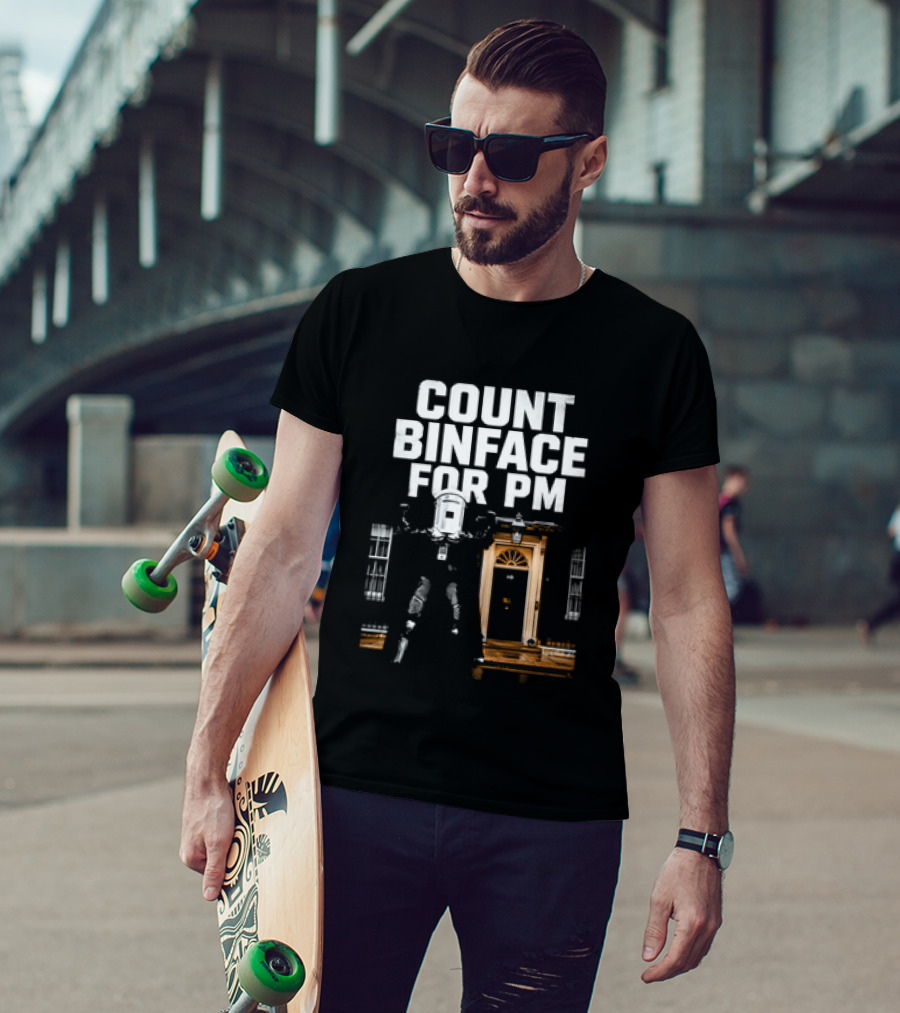 Count Binface For PM With Iconic British Doorway T-Shirt