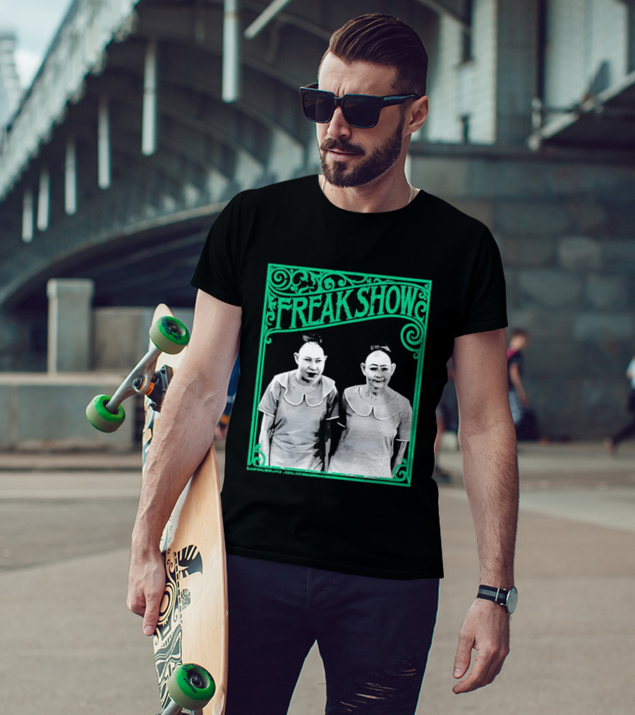 Freak Show Vintage Circus Sideshow Twins T-Shirt
