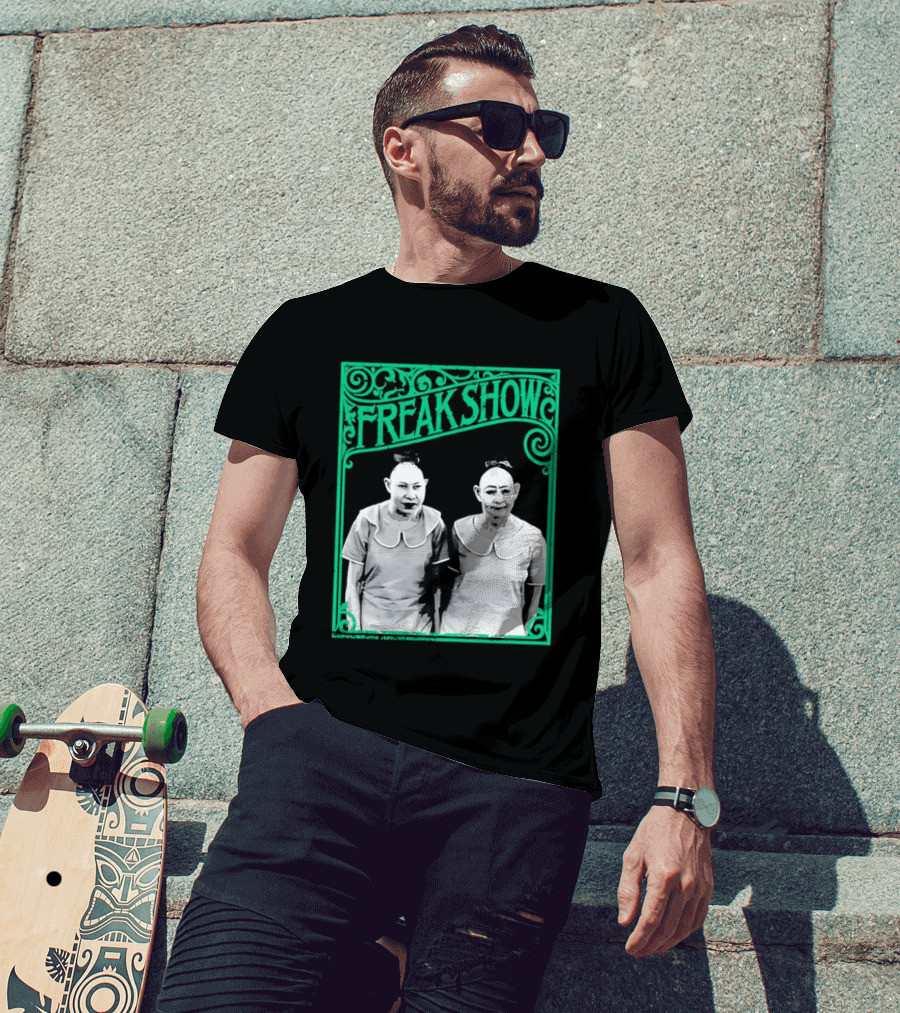Freak Show Vintage Circus Sideshow Twins T-Shirt