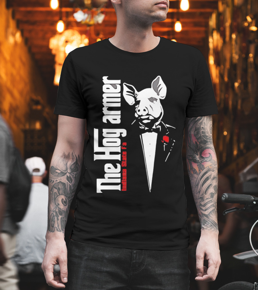 The Hogfarmer Indiana State Fair Pig Tuxedo T-Shirt