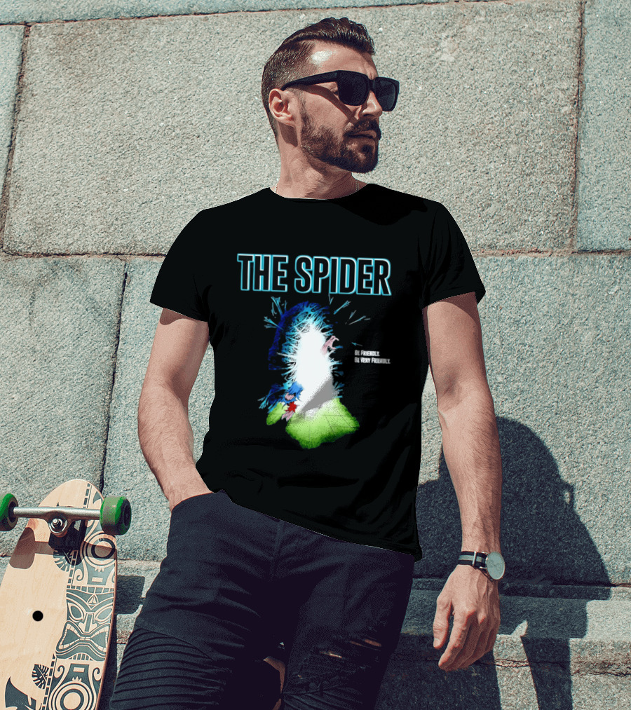 The Spider Be Friendly Be Very Friendly Comic Explosion T-Shirt