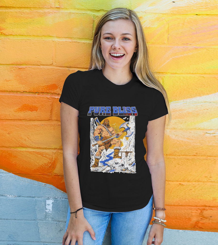 Pure Bliss Barbarian Warrior Axe Skull Fantasy Adventure T-Shirt