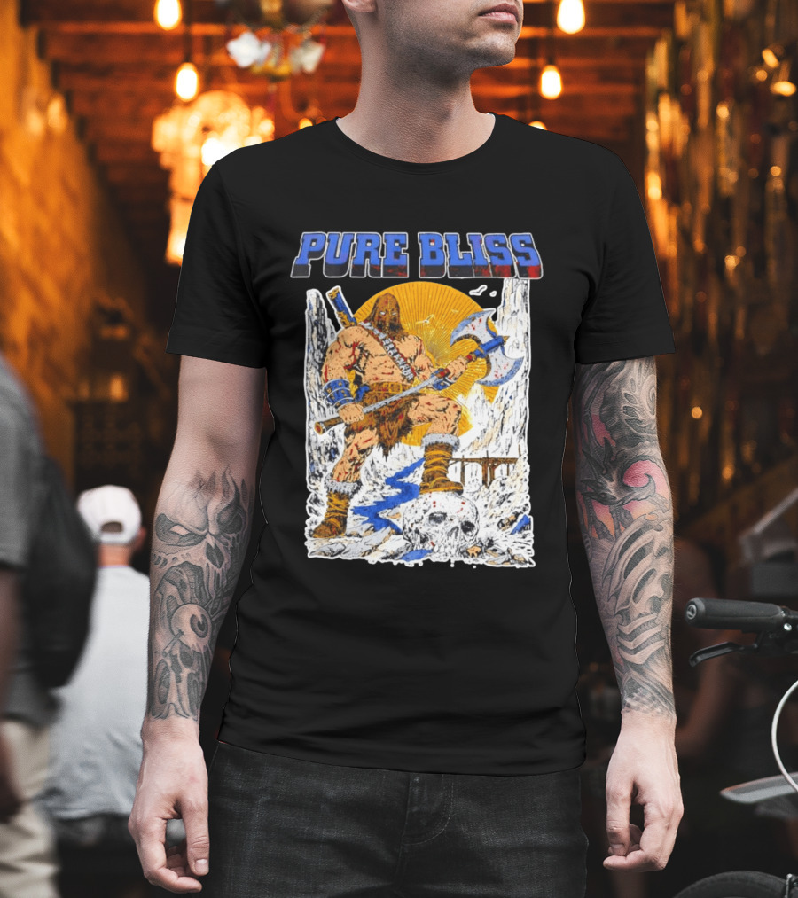 Pure Bliss Barbarian Warrior Axe Skull Fantasy Adventure T-Shirt