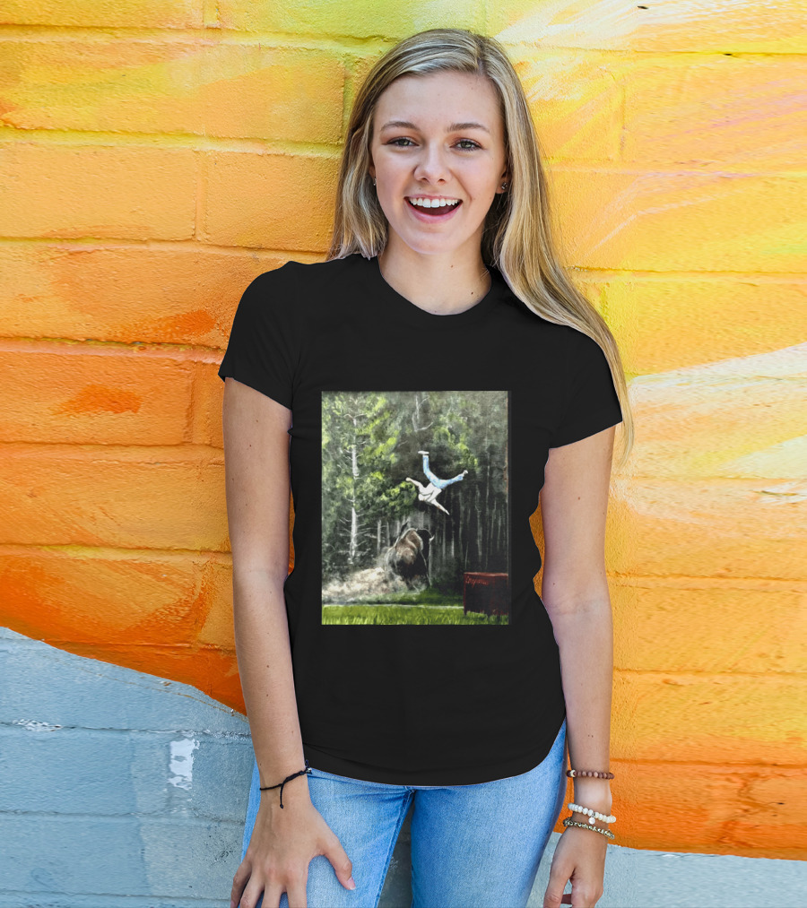 Raccoon Flaming Fart Chaos With Hippo And Unexpected Forest Flip T-Shirt
