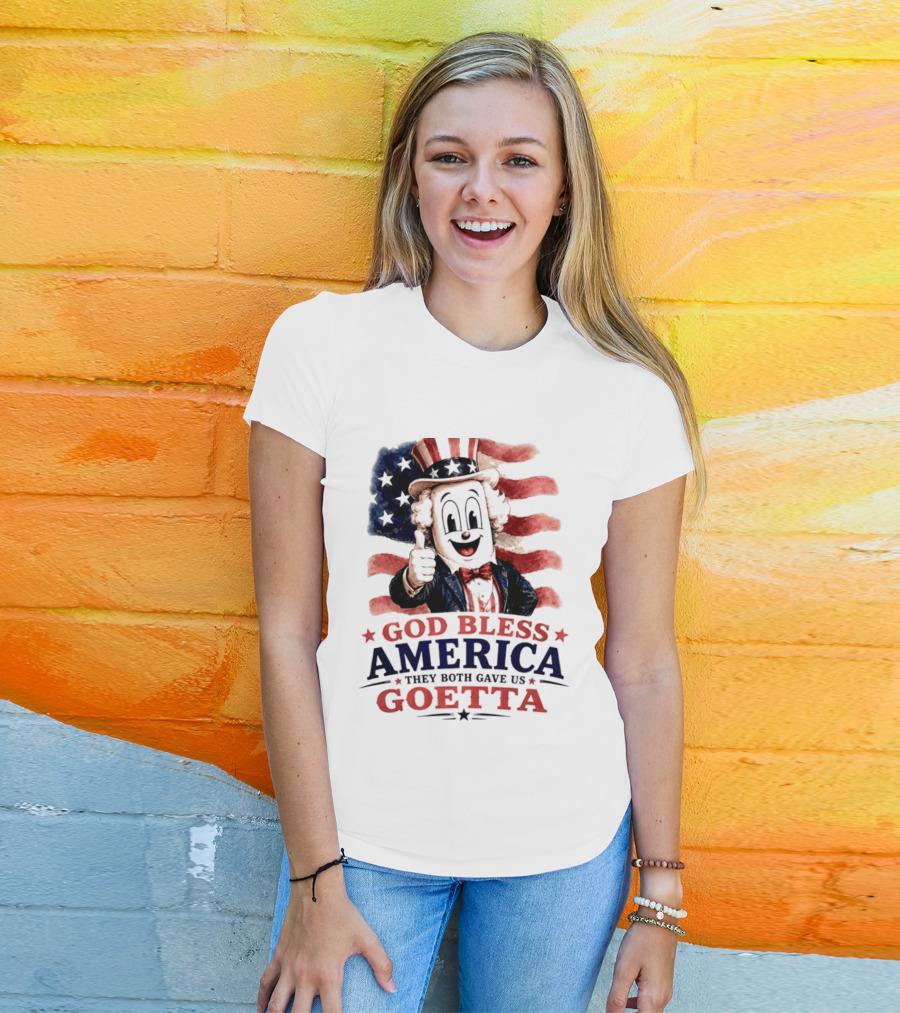 God Bless America They Both Gave Us Goetta USA Flag T-Shirt