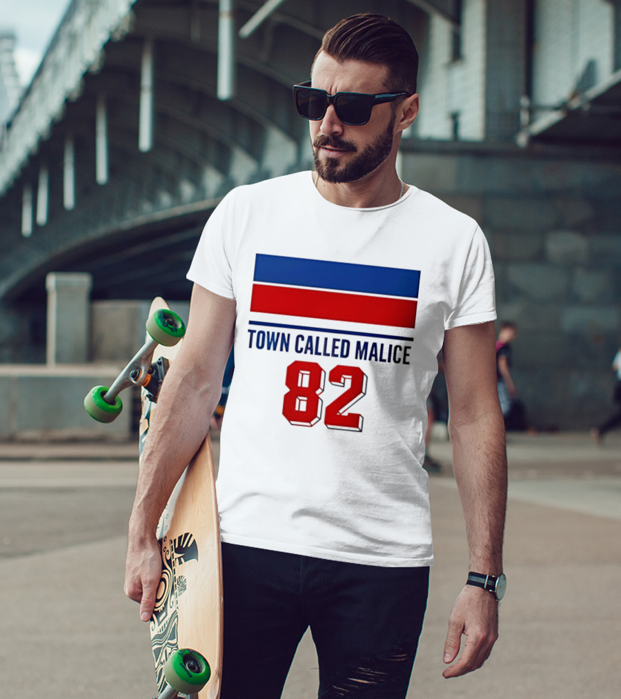 The Jam Town Called Malice 82 Red And Blue Bars T-Shirt