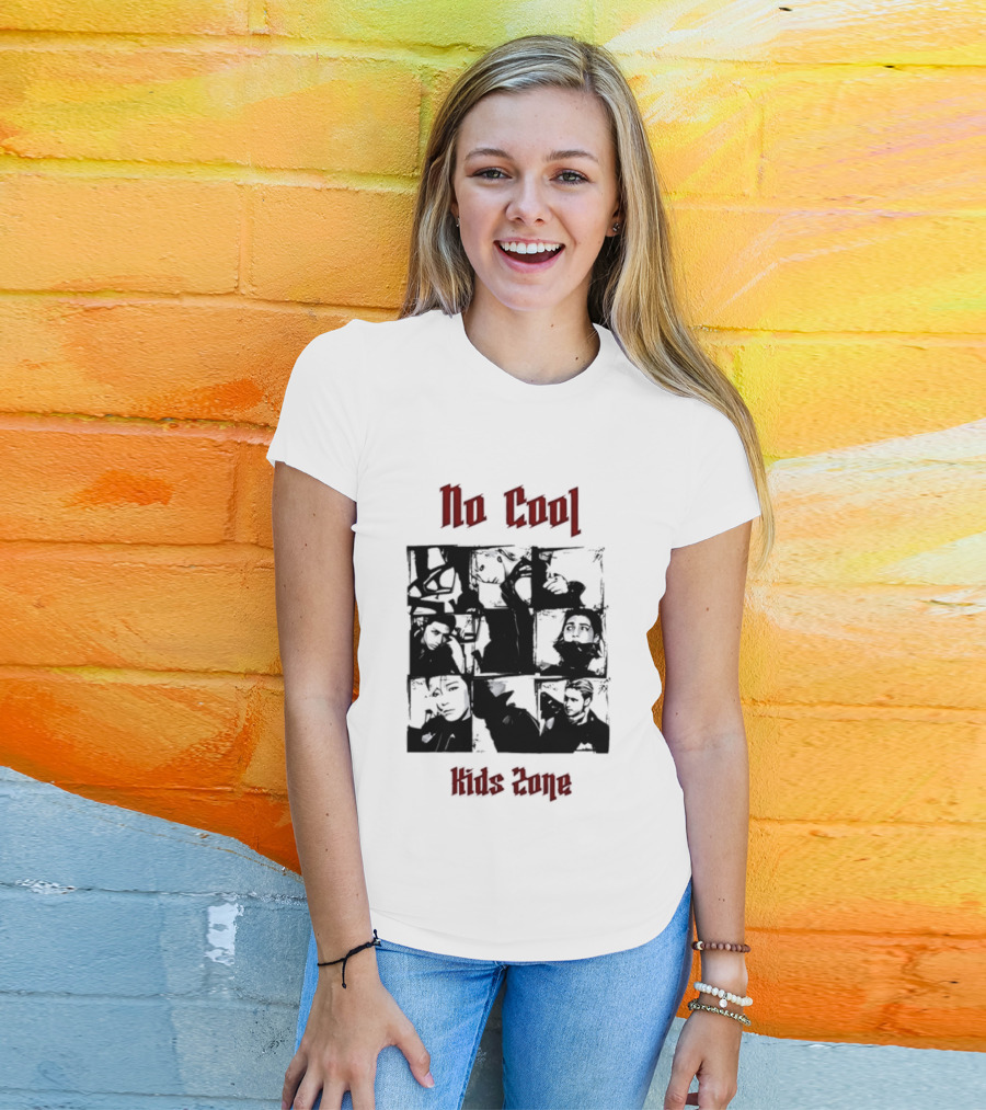 No Cool Kids Zone Photo Collage T-Shirt