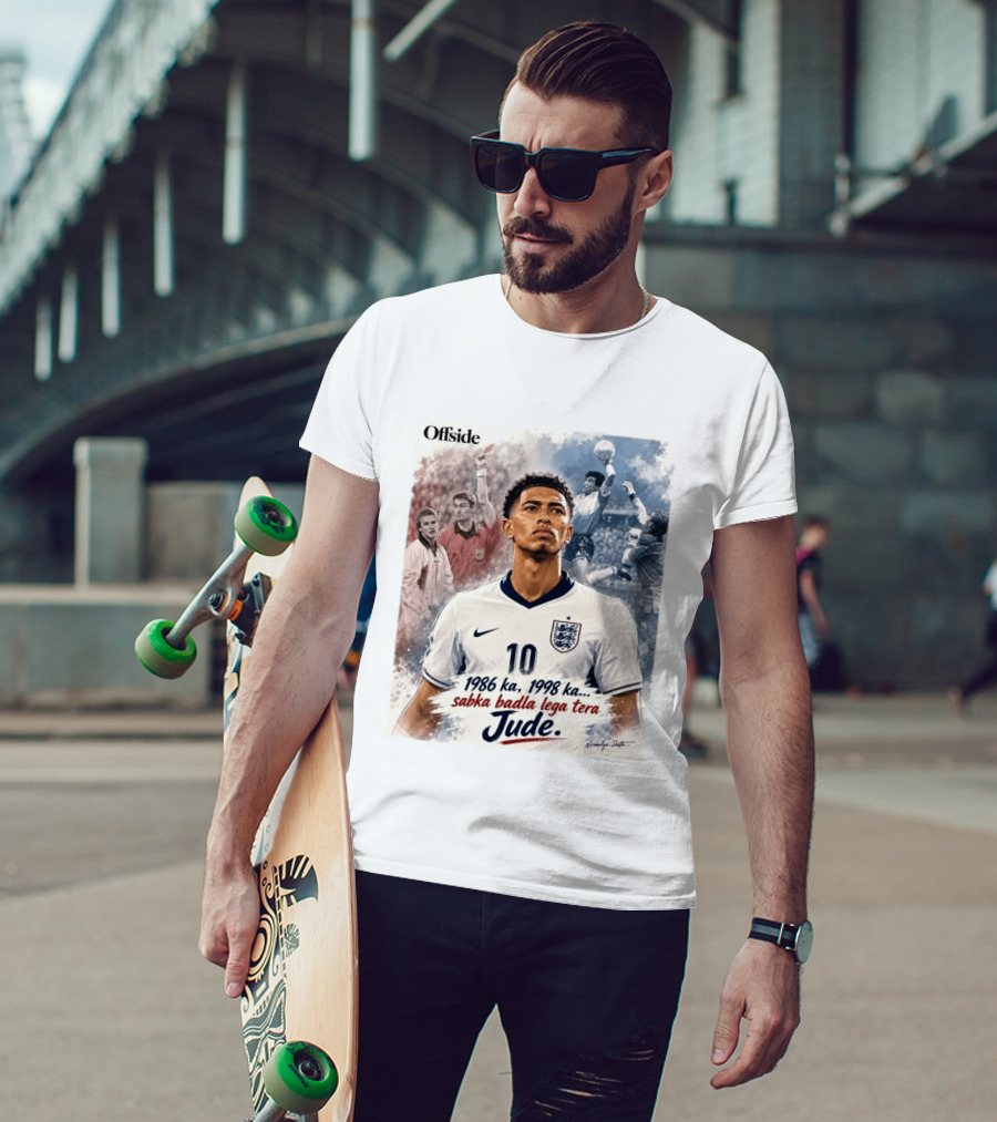 Offside 1986 1998 Sabka Badla Lega Tera Jude Bellingham T-Shirt