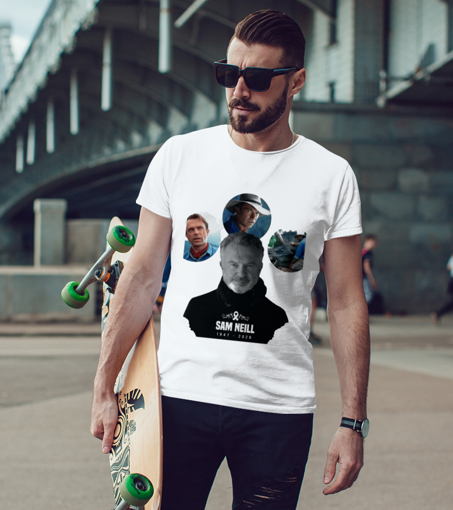 Sam Neill 1947 2026 Jurassic T-Shirt