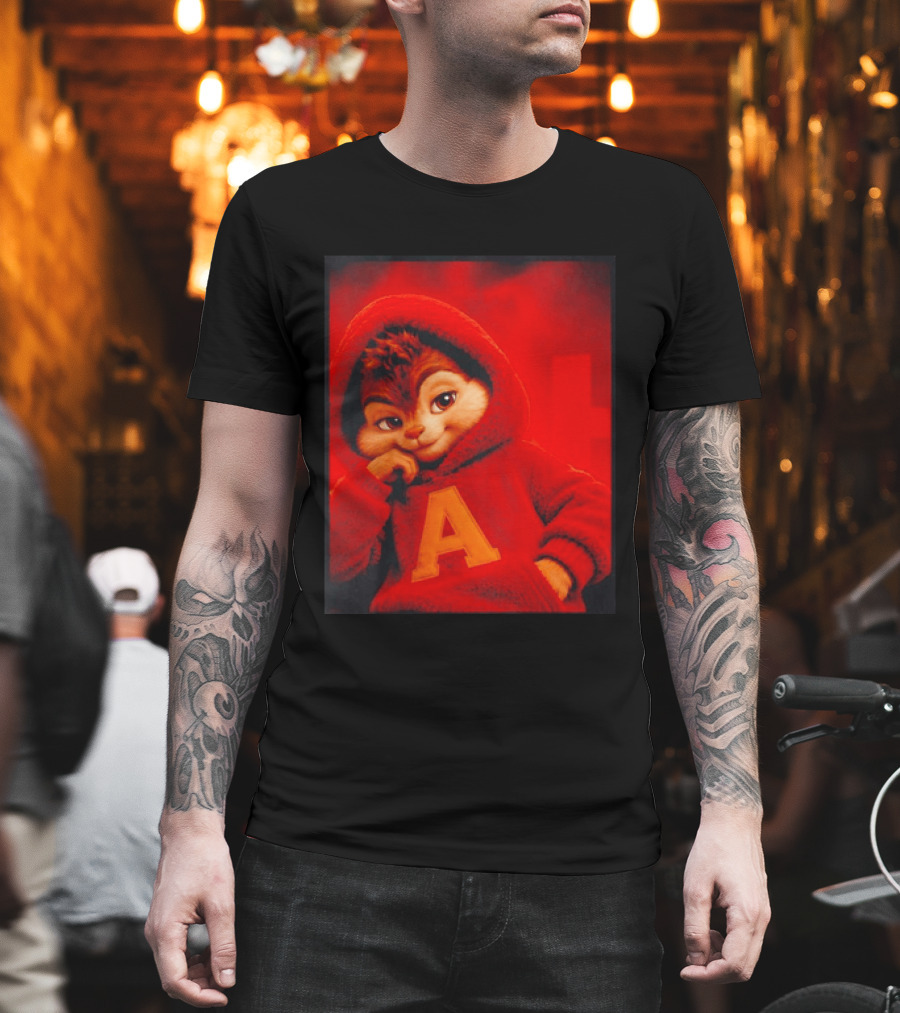 Alvin And The Chipmunks Red A Letter T-Shirt