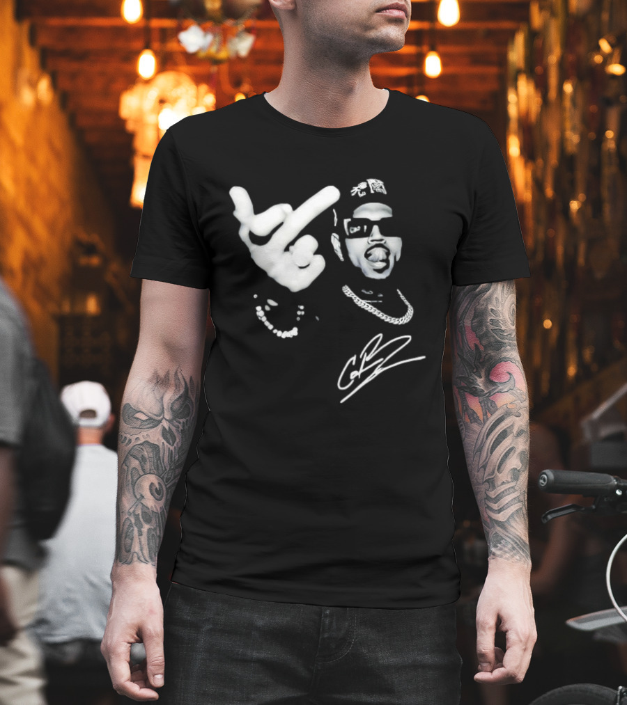Chris Brown Middle Finger CB Signature T-Shirt