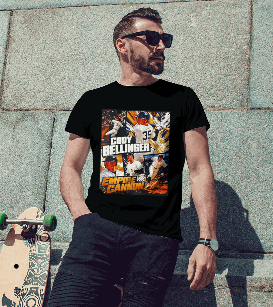 Cody Bellinger Empire Cannon 35 Baseball Action Collage T-Shirt