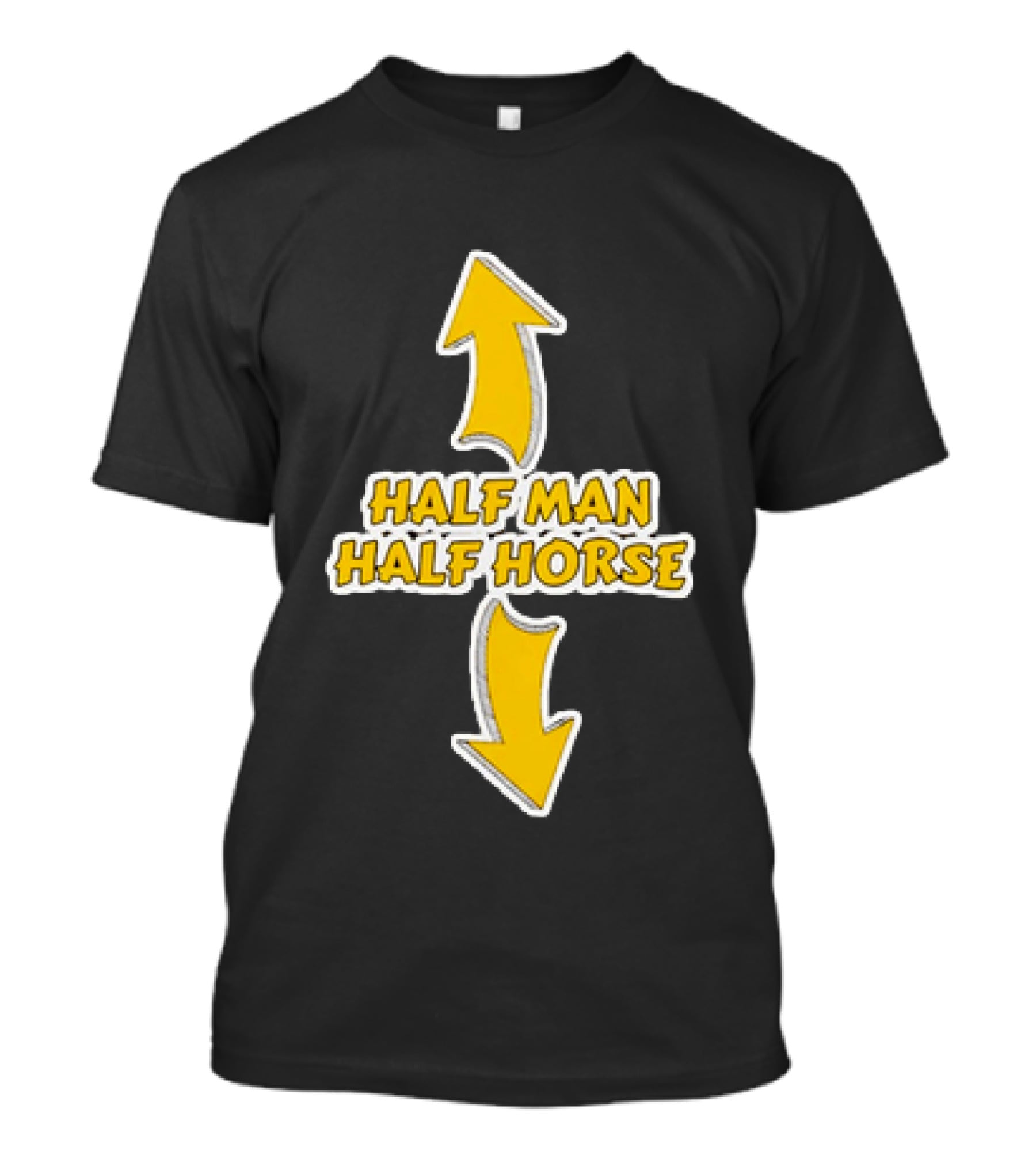 Half Man Half Horse Centaur Mythology Yellow Arrows T-Shirt