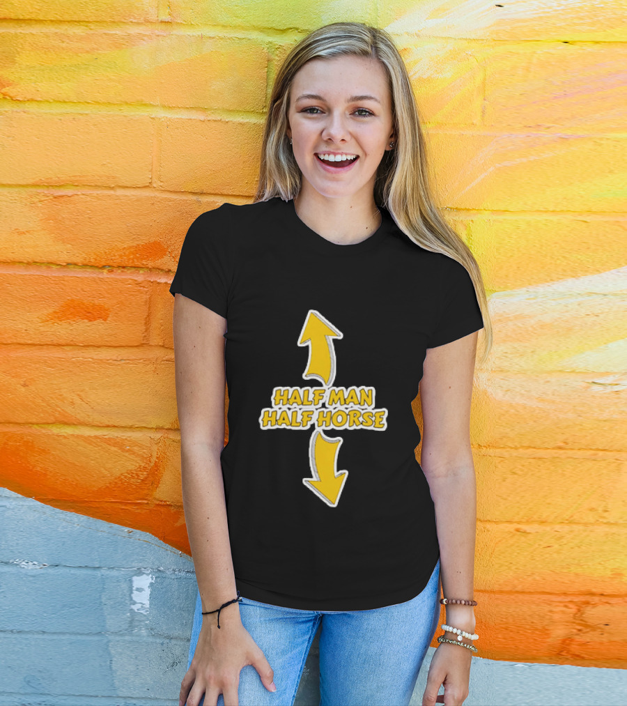Half Man Half Horse Centaur Mythology Yellow Arrows T-Shirt
