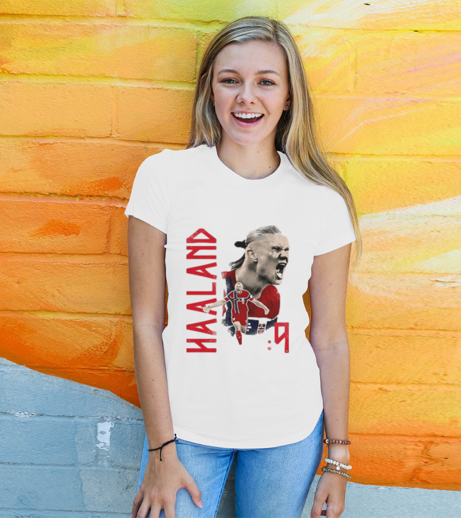Haaland Norway National Soccer Star 9 T-Shirt