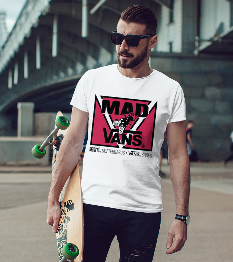MAD Vans Madrid Skateboards Vans Shoes T-Shirt