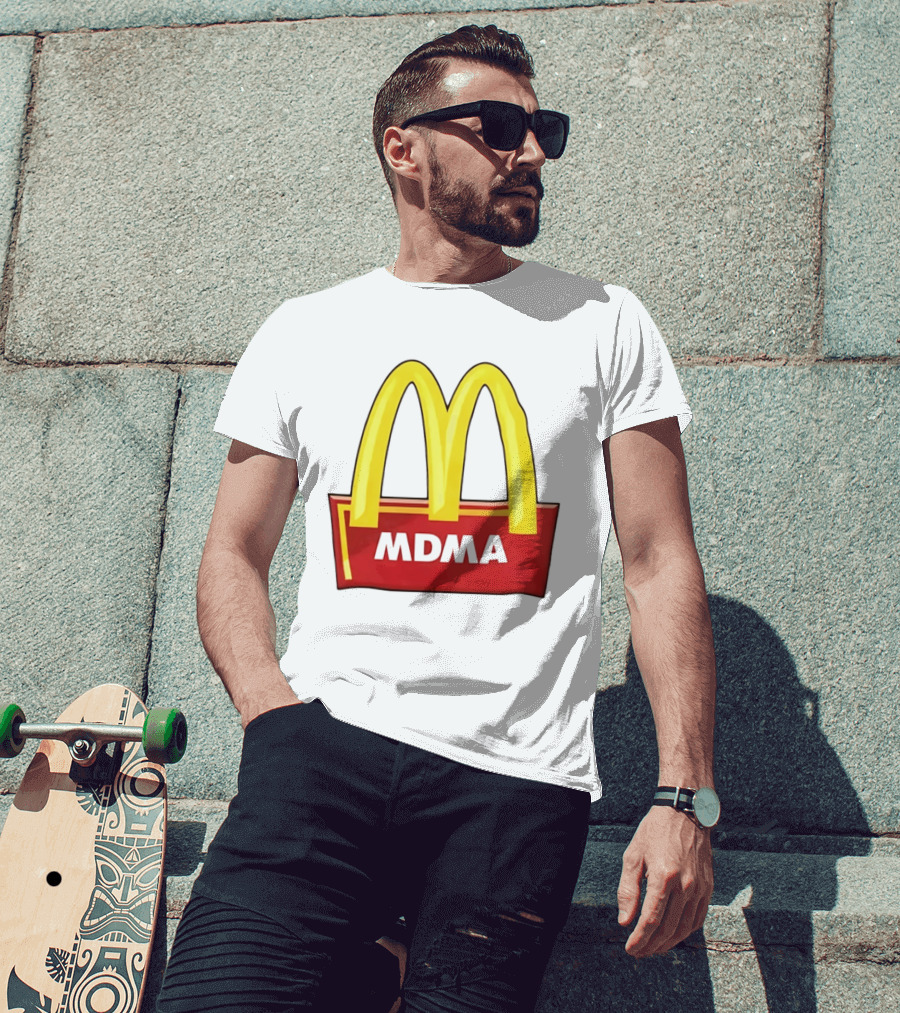 MDMA McDonald's Parody Golden Arches T-Shirt