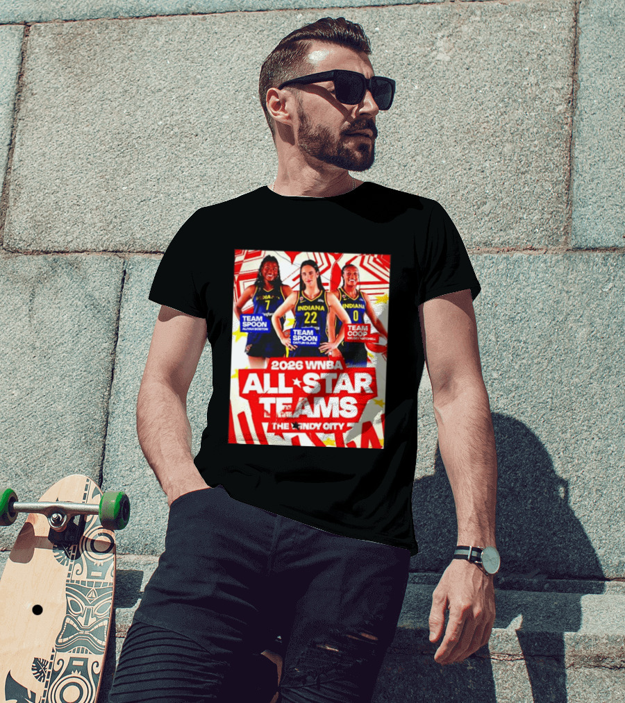 2026 WNBA All Star Teams Aliyah Boston Caitlin Clark Kelsey Mitchell The Indy City T-Shirt
