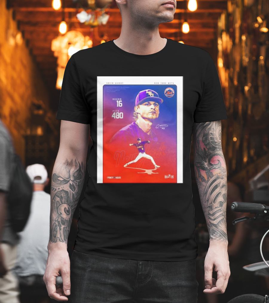 Gavin Guidry New York Mets Round 16 Pick 480 Draft 26 T-Shirt