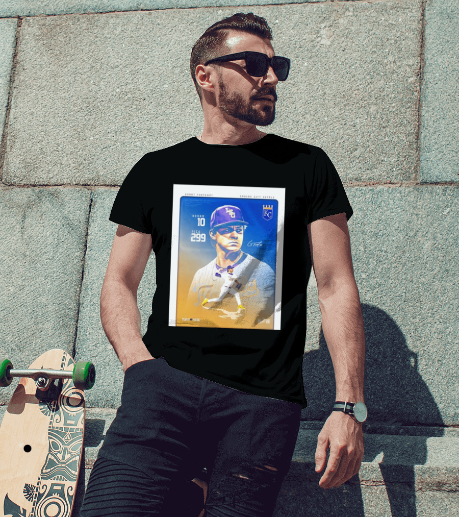 Grant Fontenot Kansas City Royals MLB Draft Round 10 Pick 299 T-Shirt