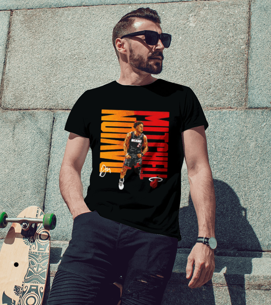 Davion Mitchell Miami Heat Number 2 Basketball Player T-Shirt