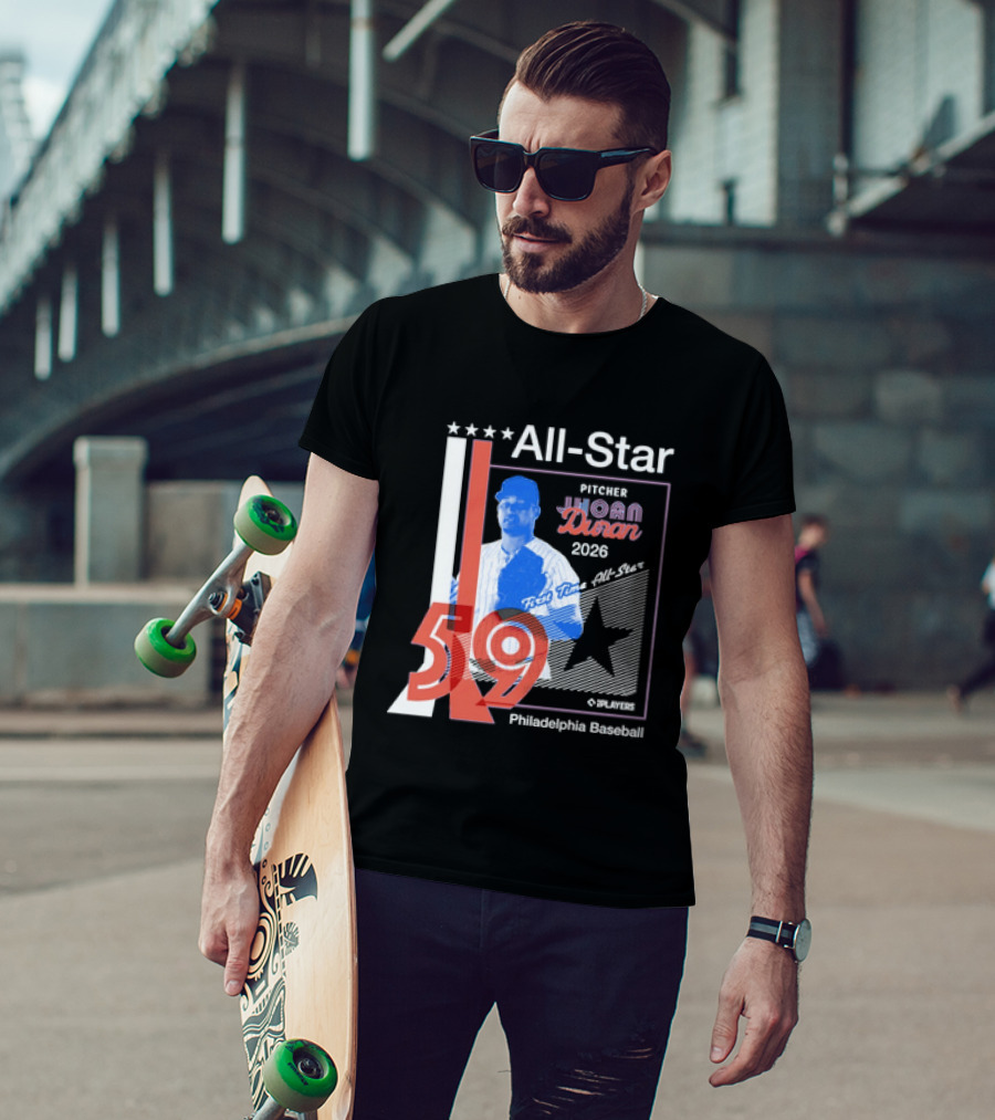 All Star Pitcher Jhoan Duran 2026 First Time Star 59 Philadelphia Baseball T-Shirt