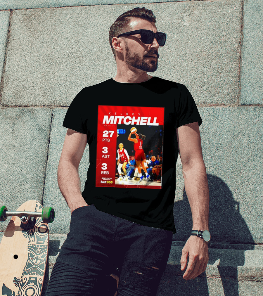 Kelsey Mitchell 27 Points Stat Leader 3 Assists 3 Rebounds At Las Vegas T-Shirt
