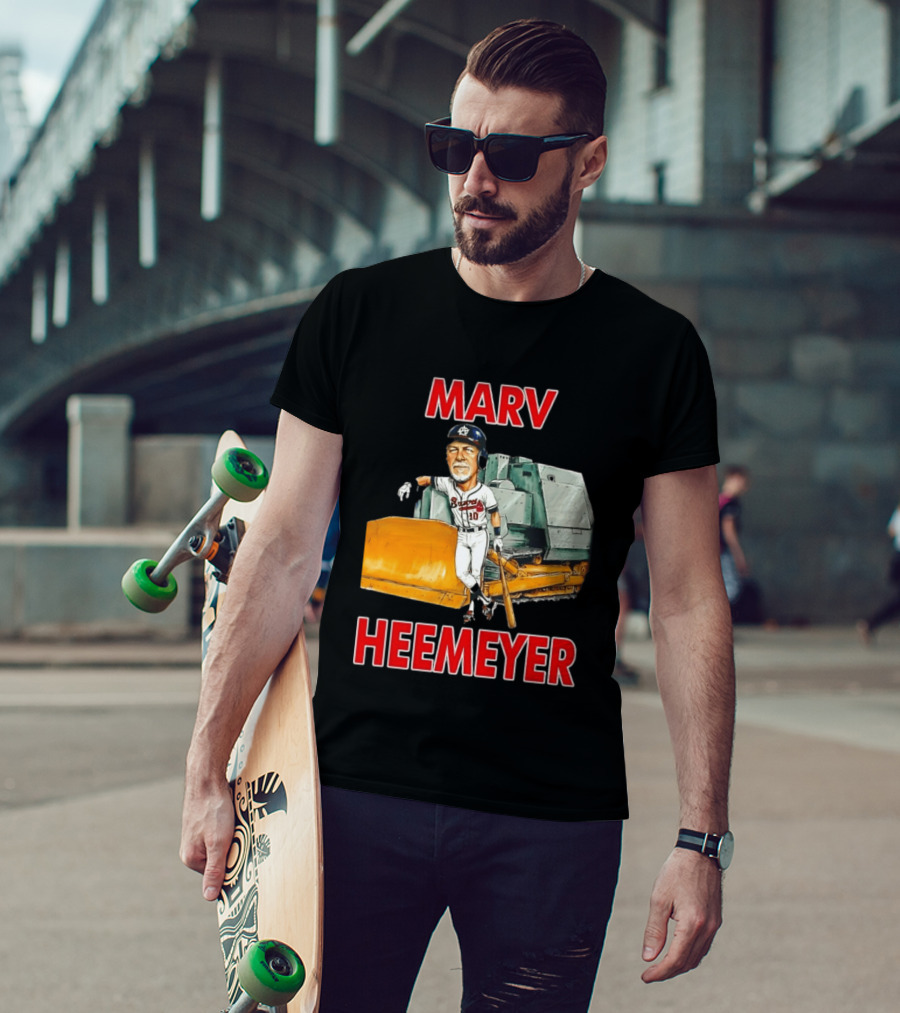 Marv Heemeyer Braves Player And Bulldozer Combo T-Shirt
