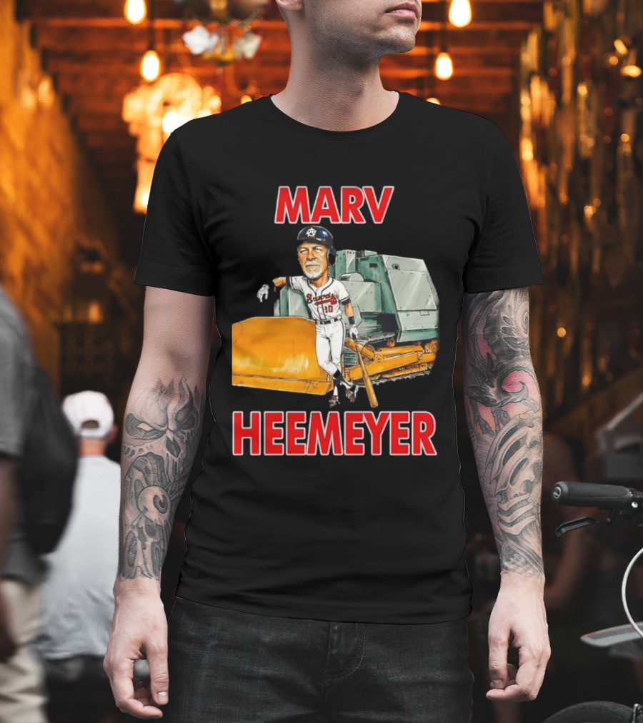 Marv Heemeyer Braves Player And Bulldozer Combo T-Shirt