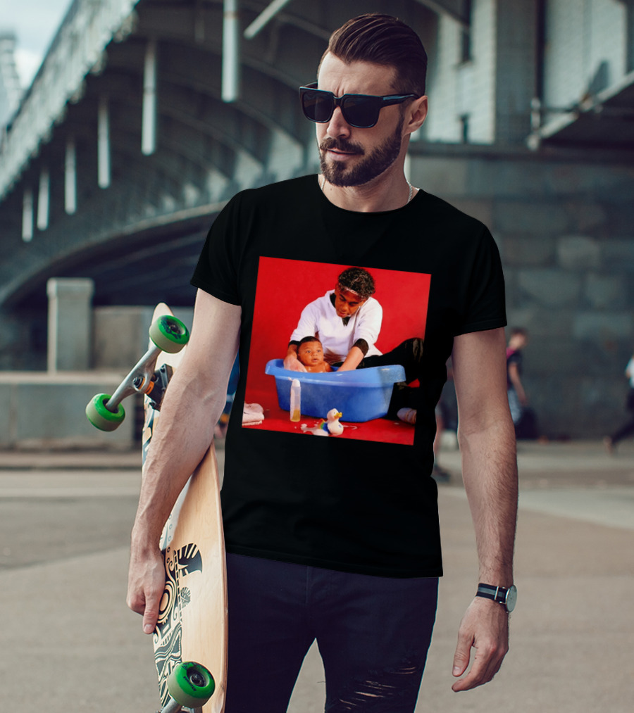 Mbappé Yamal Bath Time Meme With Baby In Blue Tub And Duck T-Shirt