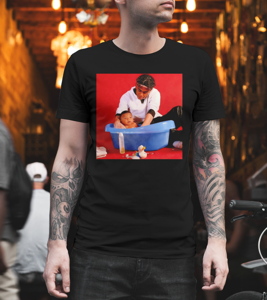 Mbappé Yamal Bath Time Meme With Baby In Blue Tub And Duck T-Shirt