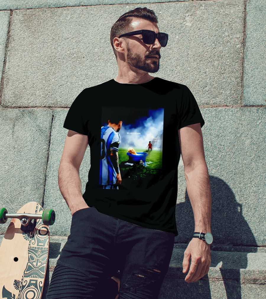 Messi X Lamine Yamal We Meet Again Argentina Spain Meme Football Scene T-Shirt