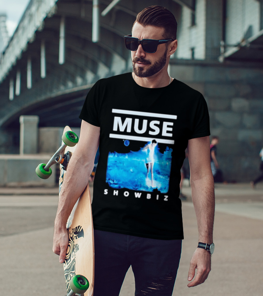 Muse Showbiz Album Cover Art Blue Aesthetic T-Shirt